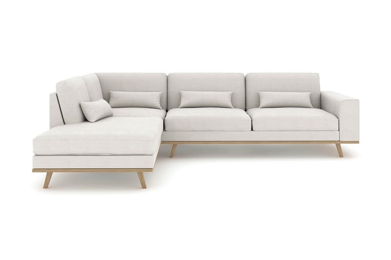 Copenhagen 2,5-seters L-Sofa Lin - Beige - Sofa med sjeselong - 2 seters sofa med divan