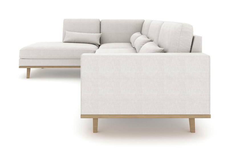 Copenhagen 2,5-seters L-Sofa Lin - Beige - Sofa med sjeselong - 2 seters sofa med divan