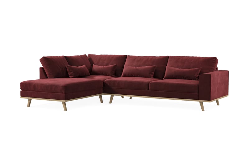 Copenhagen 2,5-seters L-Sofa - Rød - Møbler - Sofaer - Sofa med sjeselong