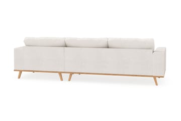Copenhagen 4-seters Høyrevendt L-formet Divansofa i Bouclé - Hvit - Møbler - Sofaer - Sofa med sjeselong