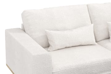 Copenhagen 4-seters Høyrevendt L-formet Divansofa i Bouclé - Hvit - Møbler - Sofaer - Sofa med sjeselong