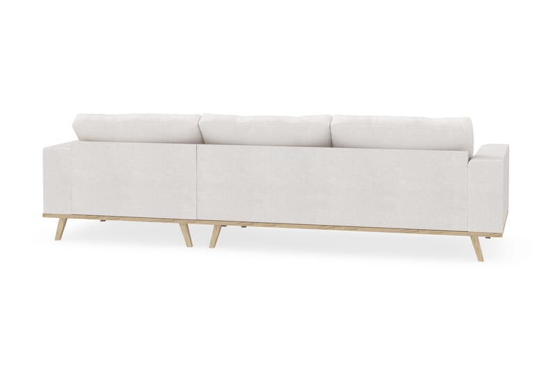 Copenhagen 4-seters Høyrevendt L-formet Divansofa i Bouclé - Hvit - Møbler - Sofaer - Sofa med sjeselong