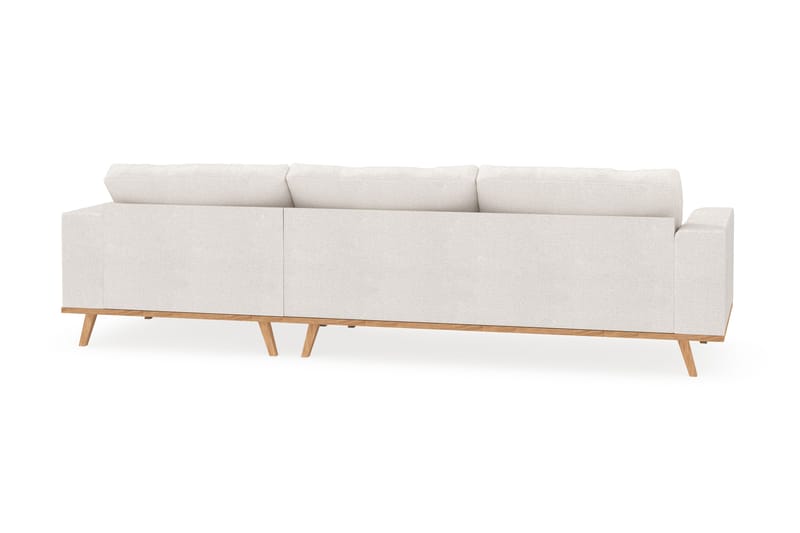 Copenhagen 4-seters Høyrevendt L-formet Divansofa i Bouclé - Hvit - Møbler - Sofaer - Sofa med sjeselong