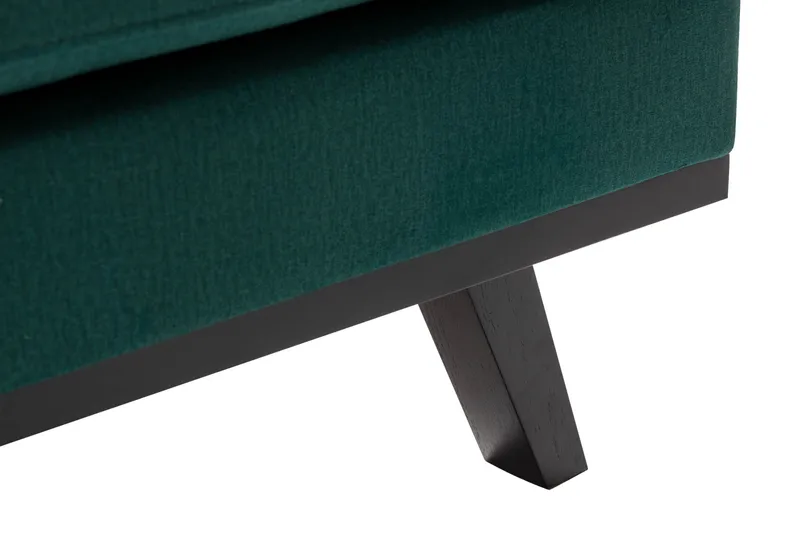 Copenhagen 4-seters Høyrevendt L-formet Divansofa i Fløyel - Grønn - Møbler - Sofaer - Sofa med sjeselong