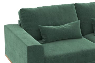 Copenhagen 4-seters Høyrevendt L-formet Divansofa i Fløyel - Mørk grønn - Møbler - Sofaer - Sofa med sjeselong