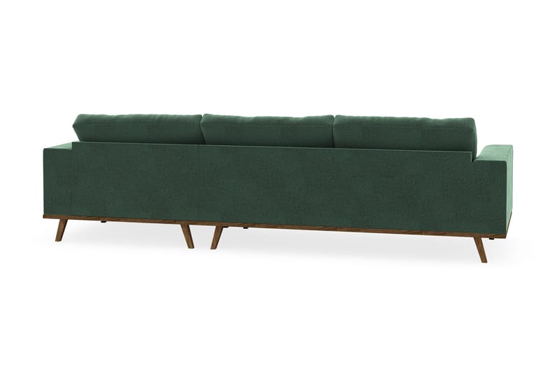 Copenhagen 4-seters Høyrevendt L-formet Divansofa i Fløyel - Mørk grønn - Møbler - Sofaer - Sofa med sjeselong