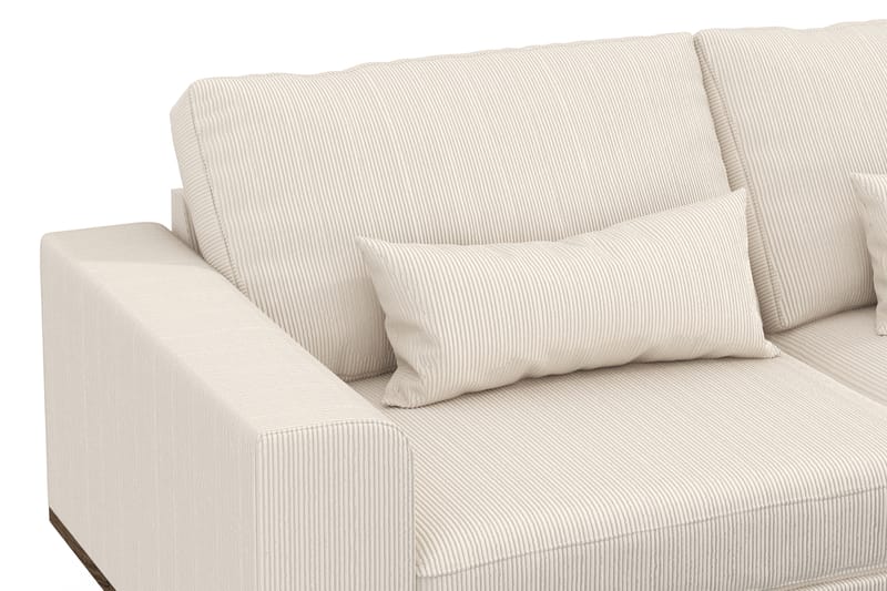 Copenhagen 4-seters Høyrevendt L-formet Divansofa i Manchester - Beige - Møbler - Sofaer - Sofa med sjeselong