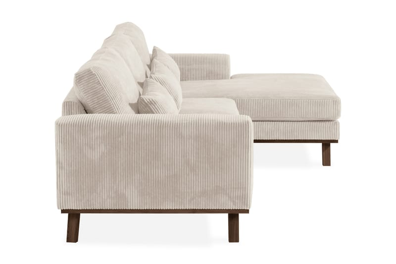 Copenhagen 4-seters Høyrevendt L-formet Divansofa i Manchester - Beige - Møbler - Sofaer - Sofa med sjeselong
