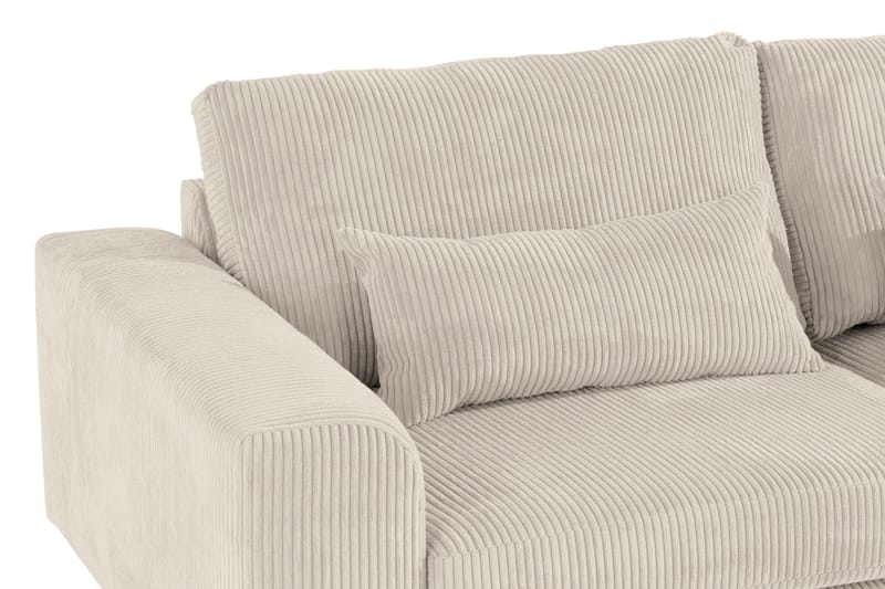 Copenhagen 4-seters Høyrevendt L-formet Divansofa i Manchester - Beige - Møbler - Sofaer - Sofa med sjeselong