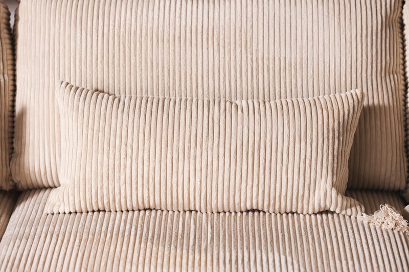 Copenhagen 4-seters Høyrevendt L-formet Divansofa i Manchester - Beige - Møbler - Sofaer - Sofa med sjeselong