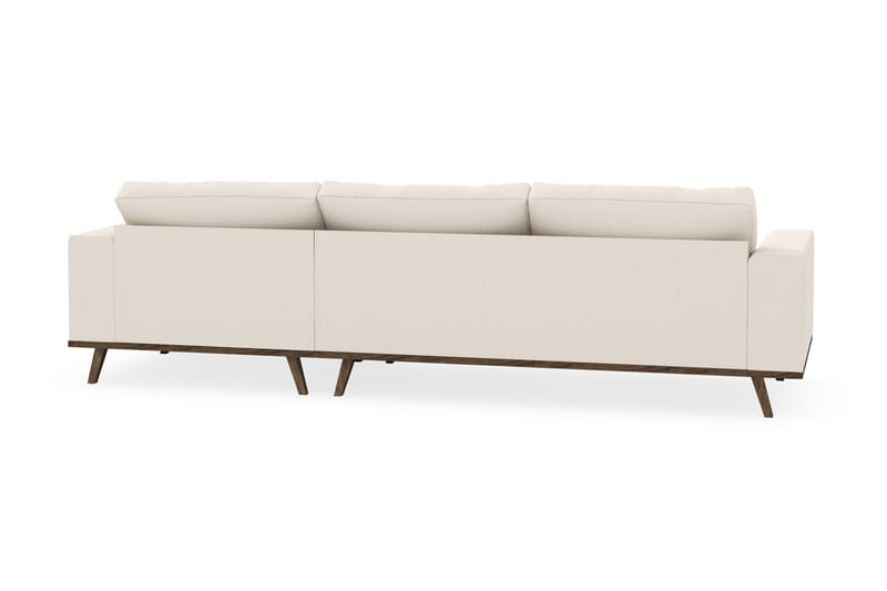 Copenhagen 4-seters Høyrevendt L-formet Divansofa i Manchester - Beige - Møbler - Sofaer - Sofa med sjeselong