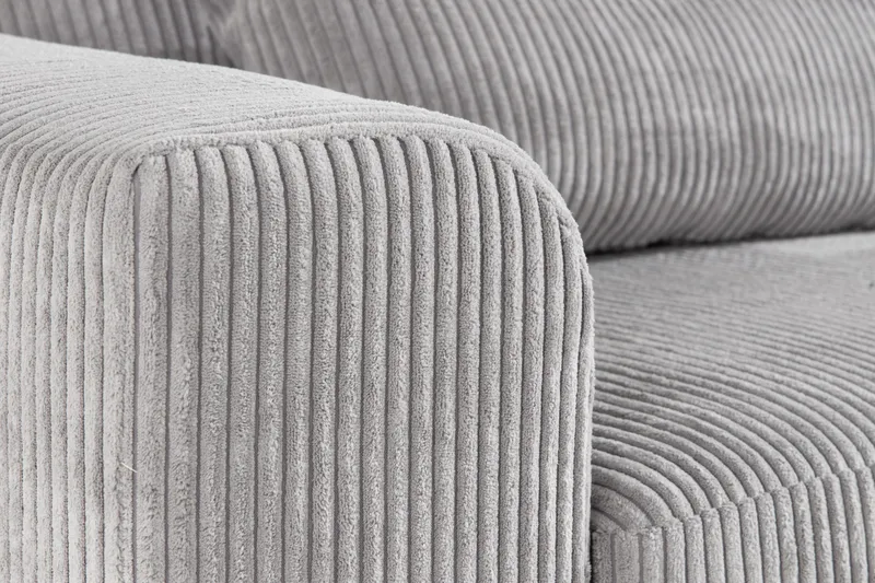 Copenhagen 4-seters Høyrevendt L-formet Divansofa i Manchester - Lys grå - Møbler - Sofaer - Sofa med sjeselong