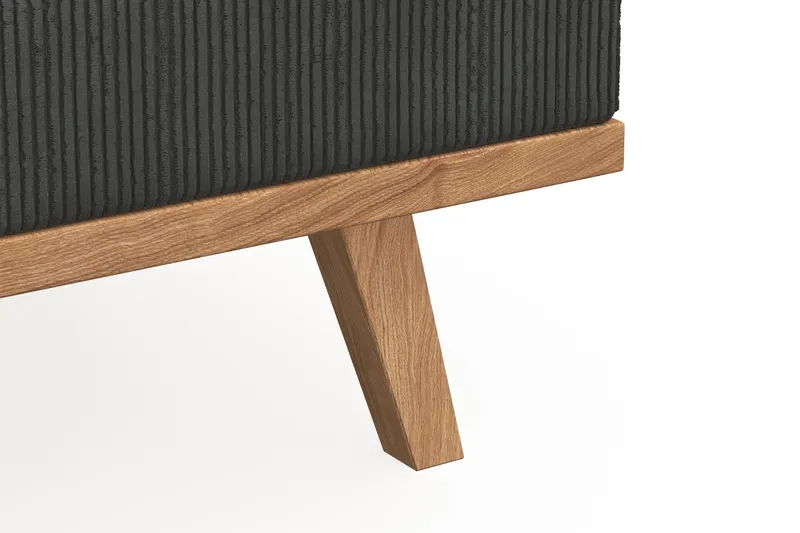 Copenhagen 4-seters Høyrevendt L-formet Divansofa i Manchester - Mørk grå - Møbler - Sofaer - Sofa med sjeselong