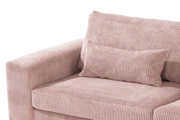 Copenhagen 4-seters Høyrevendt L-formet Divansofa i Manchester - Rosa - Møbler - Sofaer - Sofa med sjeselong