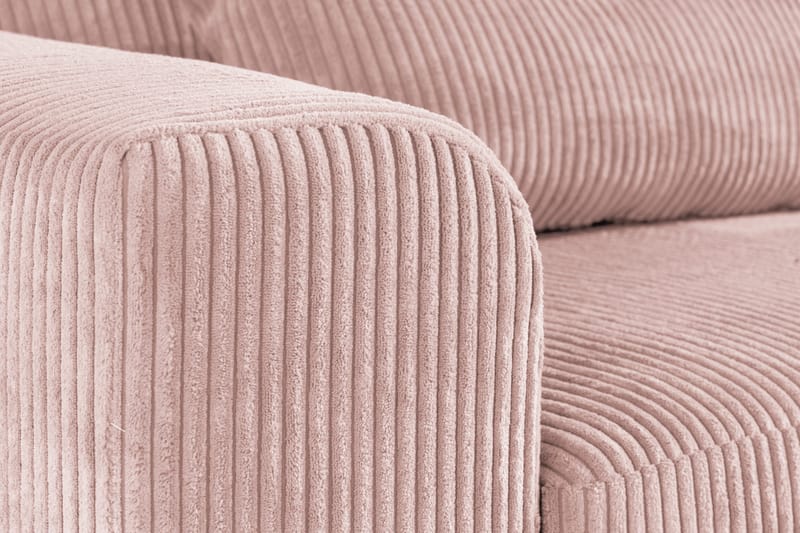 Copenhagen 4-seters Høyrevendt L-formet Divansofa i Manchester - Rosa - Møbler - Sofaer - Sofa med sjeselong
