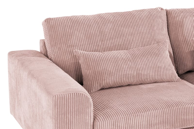 Copenhagen 4-seters Høyrevendt L-formet Divansofa i Manchester - Rosa - Møbler - Sofaer - Sofa med sjeselong