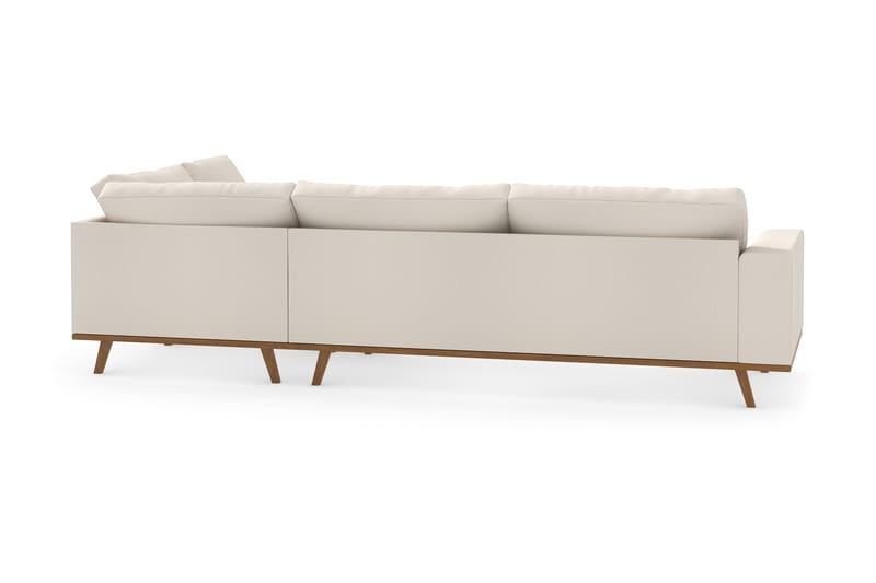 Copenhagen 4-seters Høyrevendt L-formet Divansofa i Stoff - Beige - Møbler - Sofaer - Sofa med sjeselong