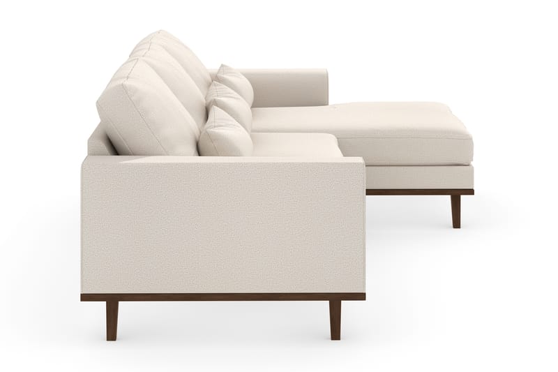 Copenhagen 4-seters Høyrevendt L-formet Divansofa i Stoff - Beige - Møbler - Sofaer - Sofa med sjeselong