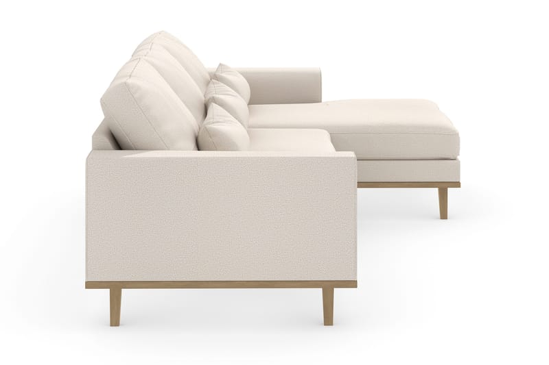 Copenhagen 4-seters Høyrevendt L-formet Divansofa i Stoff - Beige - Møbler - Sofaer - Sofa med sjeselong