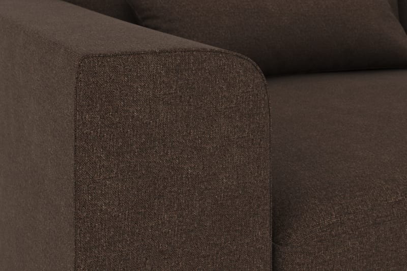Copenhagen 4-seters Høyrevendt L-formet Divansofa i Stoff - Brun - Møbler - Sofaer - Sofa med sjeselong