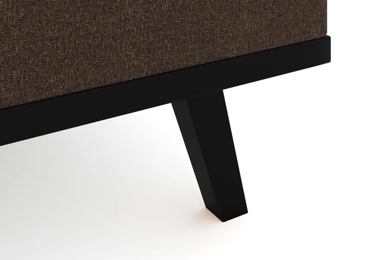 Copenhagen 4-seters Høyrevendt L-formet Divansofa i Stoff - Brun - Møbler - Sofaer - Sofa med sjeselong