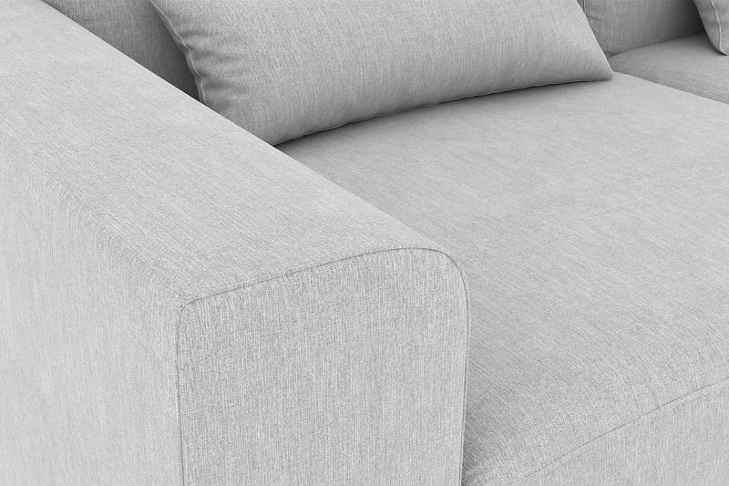 Copenhagen 4-seters Høyrevendt L-formet Divansofa i Stoff - Grå - Møbler - Sofaer - Sofa med sjeselong