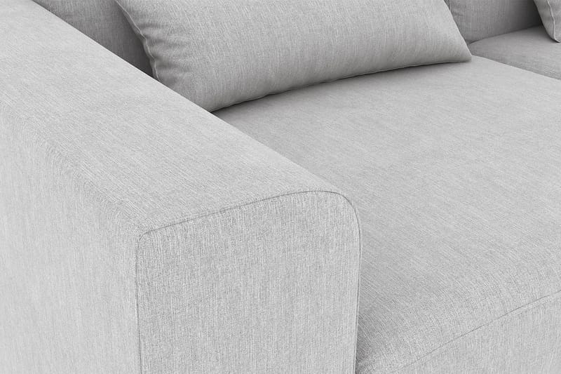 Copenhagen 4-seters Høyrevendt L-formet Divansofa i Stoff - Grå - Møbler - Sofaer - Sofa med sjeselong
