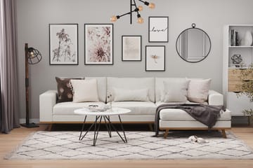 Copenhagen 4-seters Høyrevendt L-formet Divansofa i Stoff - Lys grå - Møbler - Sofaer - Sofa med sjeselong