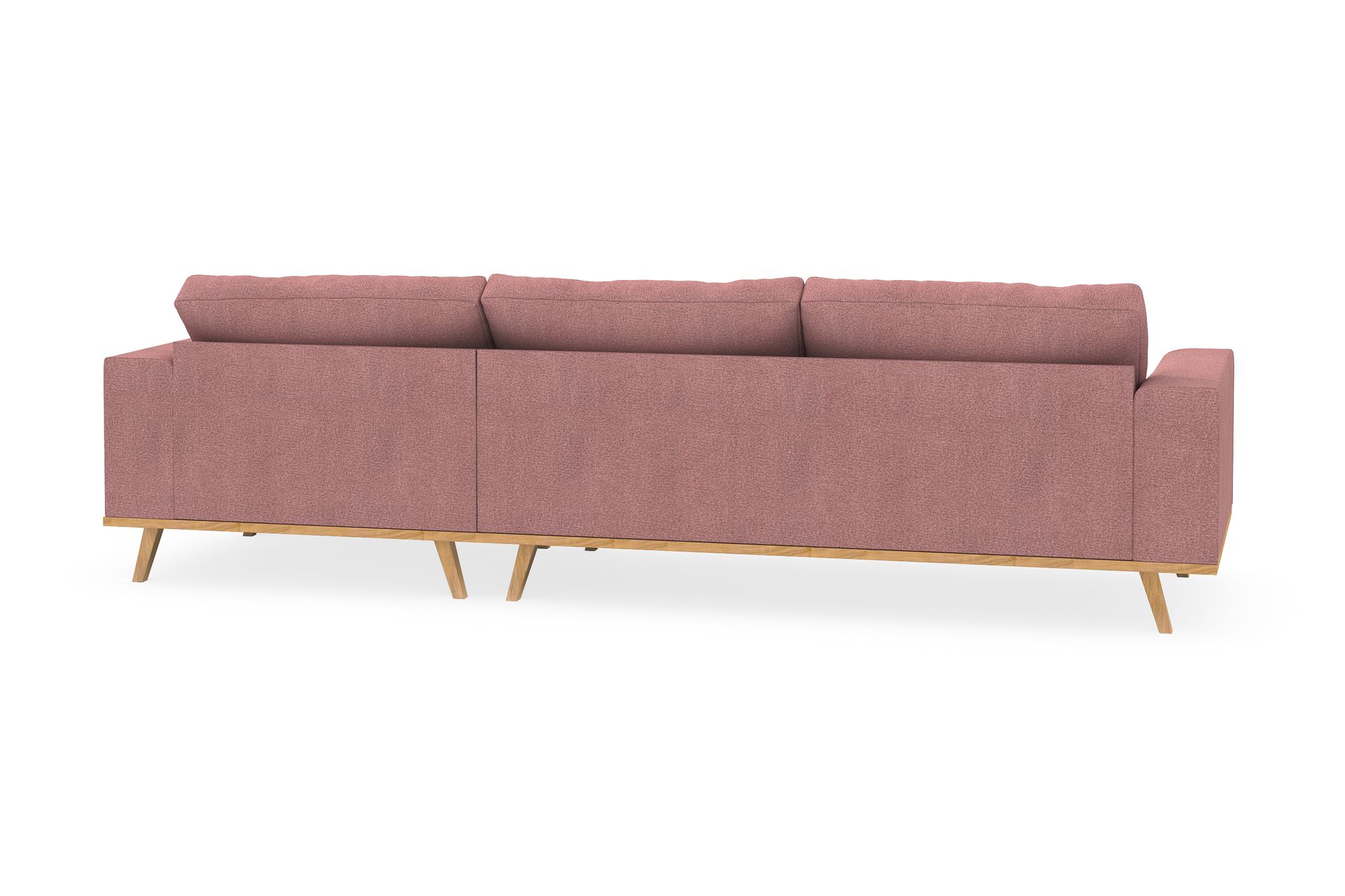 Copenhagen 4-seters Høyrevendt L-formet Divansofa i Stoff - Rosa - Møbler - Sofaer - Sofa med sjeselong