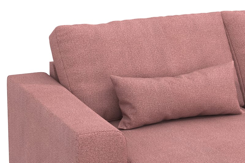 Copenhagen 4-seters Høyrevendt L-formet Divansofa i Stoff - Rosa - Møbler - Sofaer - Sofa med sjeselong
