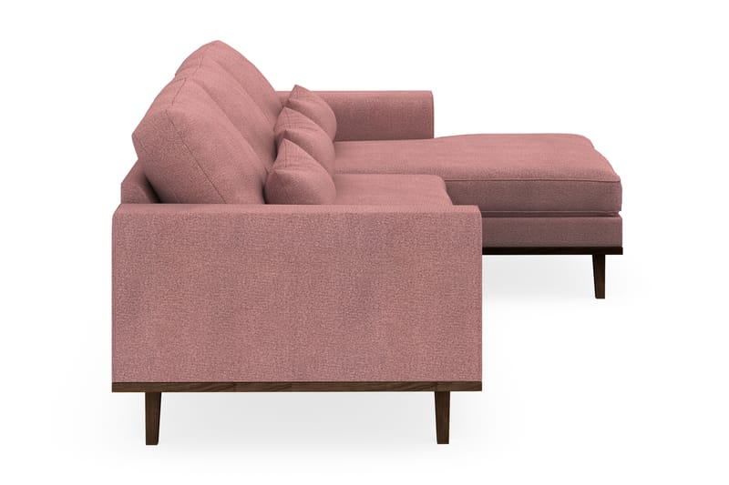 Copenhagen 4-seters Høyrevendt L-formet Divansofa i Stoff - Rosa - Møbler - Sofaer - Sofa med sjeselong