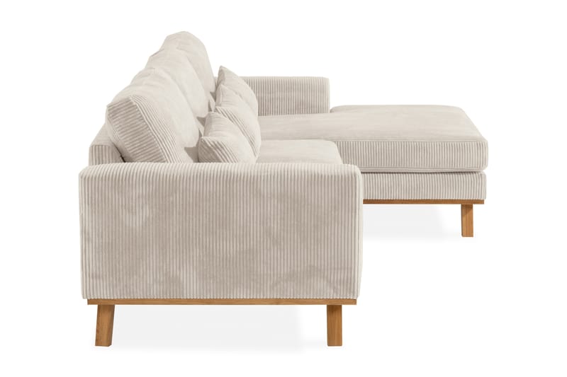 Copenhagen 4-seters Høyrevendt L-formet Dyp Divansofa i Manchester - Beige - Møbler - Sofaer - Sofa med sjeselong