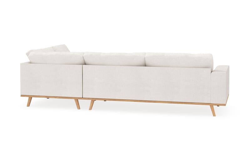 Copenhagen 4-seters Høyrevendt L-formet Sjeselongsofa i Bouclé - Hvit - Møbler - Sofaer - Sofa med sjeselong