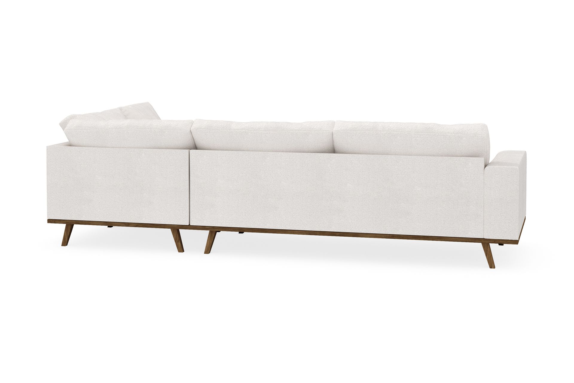 Copenhagen 4-seters Høyrevendt L-formet Sjeselongsofa i Bouclé - Hvit - Møbler - Sofaer - Sofa med sjeselong