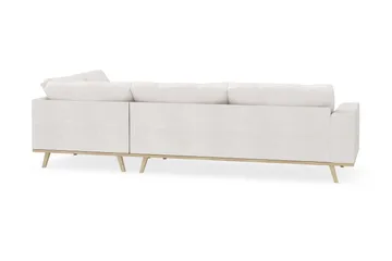 Copenhagen 4-seters Høyrevendt L-formet Sjeselongsofa i Bouclé - Hvit - Møbler - Sofaer - Sofa med sjeselong