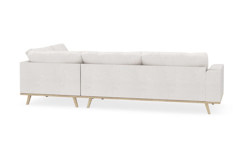Copenhagen 4-seters Høyrevendt L-formet Sjeselongsofa i Bouclé - Hvit - Møbler - Sofaer - Sofa med sjeselong