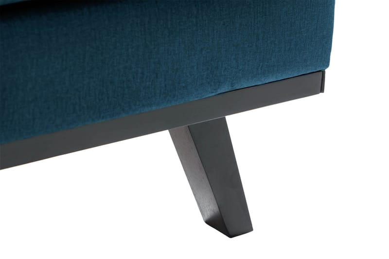 Copenhagen 4-seters Høyrevendt L-formet Sjeselongsofa i Fløyel - Blå - Møbler - Sofaer - Sofa med sjeselong