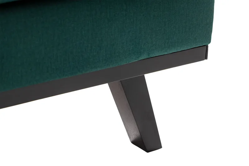Copenhagen 4-seters Høyrevendt L-formet Sjeselongsofa i Fløyel - Grønn - Møbler - Sofaer - Sofa med sjeselong