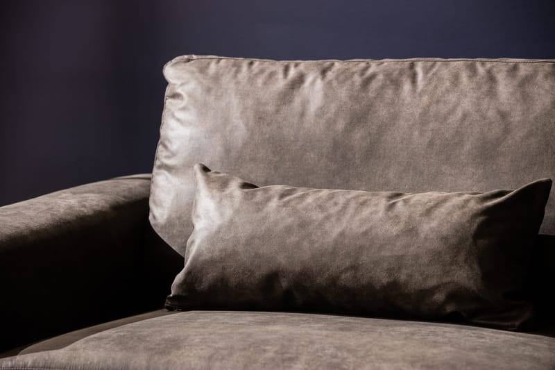 Copenhagen 4-seters Høyrevendt L-formet Sjeselongsofa i Kunstlær - Mørk grå - Møbler - Sofaer - Sofa med sjeselong