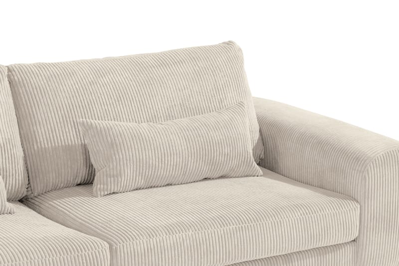 Copenhagen 4-seters Høyrevendt L-formet Sjeselongsofa i Manchester - Beige - Møbler - Sofaer - Sofa med sjeselong
