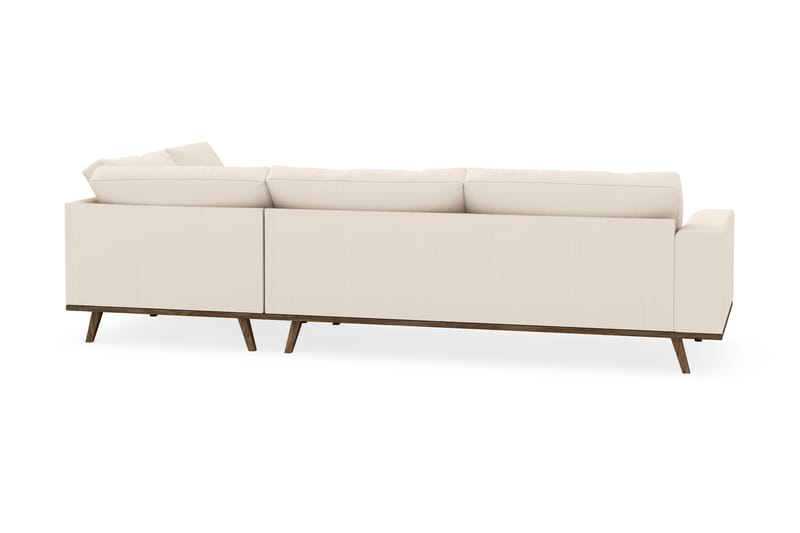 Copenhagen 4-seters Høyrevendt L-formet Sjeselongsofa i Manchester - Beige - Møbler - Sofaer - Sofa med sjeselong