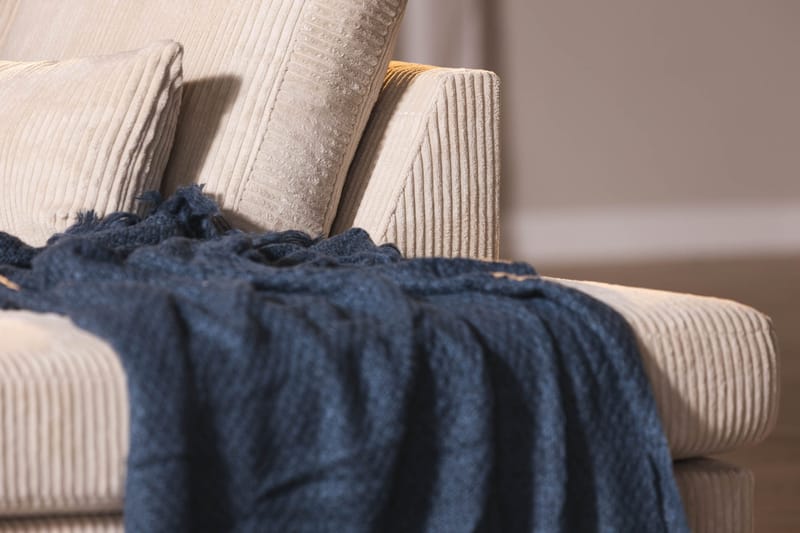 Copenhagen 4-seters Høyrevendt L-formet Sjeselongsofa i Manchester - Beige - Møbler - Sofaer - Sofa med sjeselong