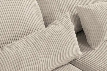 Copenhagen 4-seters Høyrevendt L-formet Sjeselongsofa i Manchester - Beige - Møbler - Sofaer - Sofa med sjeselong