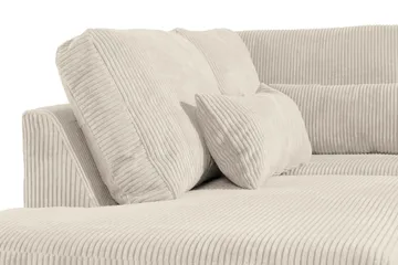 Copenhagen 4-seters Høyrevendt L-formet Sjeselongsofa i Manchester - Beige - Møbler - Sofaer - Sofa med sjeselong