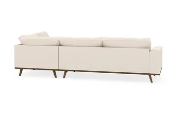 Copenhagen 4-seters Høyrevendt L-formet Sjeselongsofa i Manchester - Beige - Møbler - Sofaer - Sofa med sjeselong