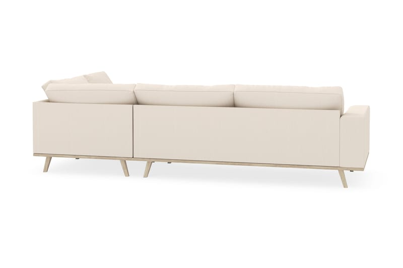 Copenhagen 4-seters Høyrevendt L-formet Sjeselongsofa i Manchester - Beige - Møbler - Sofaer - Sofa med sjeselong