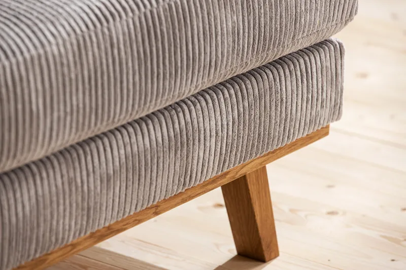 Copenhagen 4-seters Høyrevendt L-formet Sjeselongsofa i Manchester - Lys grå - Møbler - Sofaer - Sofa med sjeselong