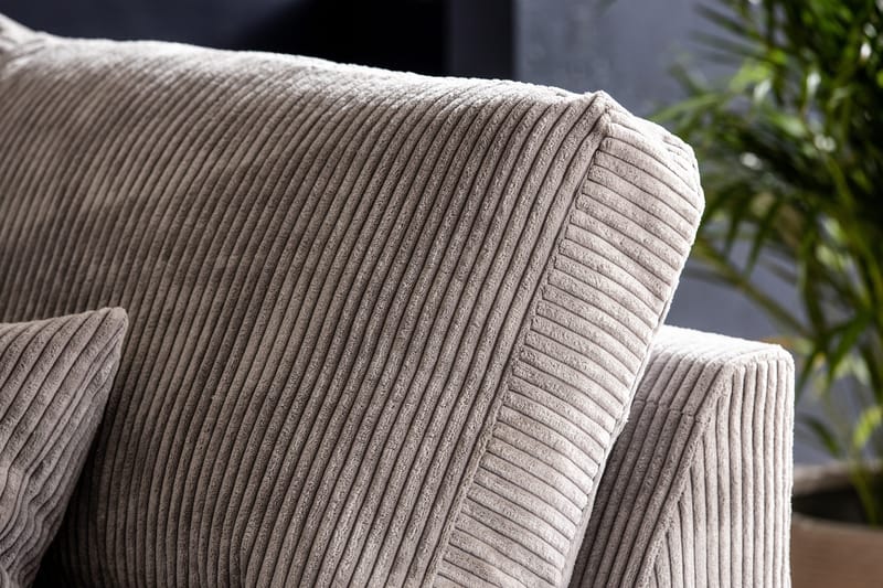 Copenhagen 4-seters Høyrevendt L-formet Sjeselongsofa i Manchester - Lys grå - Møbler - Sofaer - Sofa med sjeselong