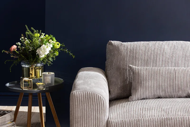 Copenhagen 4-seters Høyrevendt L-formet Sjeselongsofa i Manchester - Lys grå - Møbler - Sofaer - Sofa med sjeselong