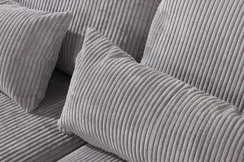 Copenhagen 4-seters Høyrevendt L-formet Sjeselongsofa i Manchester - Lys grå - Møbler - Sofaer - Sofa med sjeselong